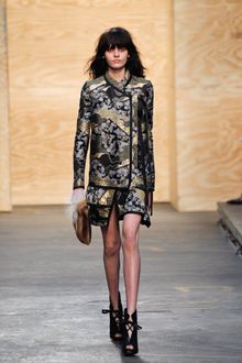 Proenza Schouler Fall 2012 Fur Trimmed Fold Over Clutch - Lyst