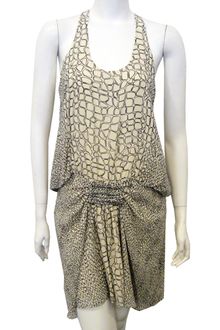 Proenza Schouler Sleeveless Tie Front Tank Dress in White Croc - Lyst