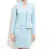 St. John Collection Cutaway Shoulder Knit Dress in Blue (pool) - Lyst