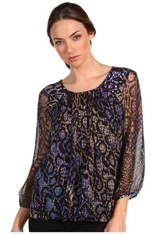 Tibi Python Print Draped Top - Lyst