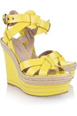 Mulberry Patent-leather Wedge Sandals