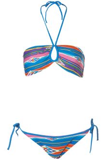 Topshop Multi Stripe Bandeau Bikini - Lyst