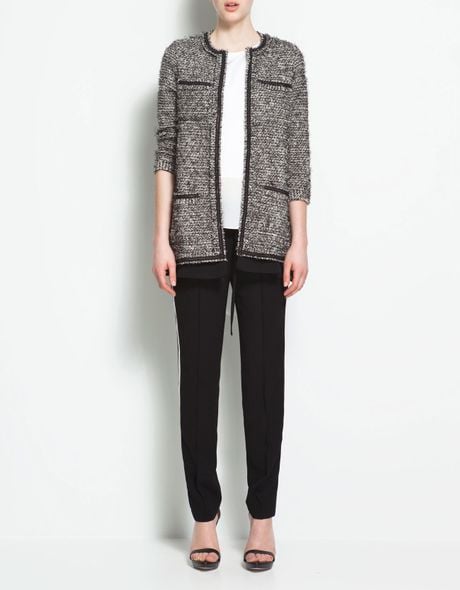 zara boucle cardigan