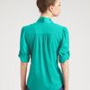 Alice + Olivia Arie Tied Collar Blouse in Blue (teal) - Lyst