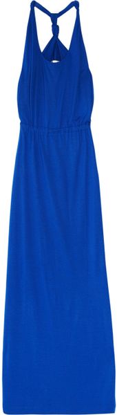 Chinti And Parker Twisted Halterneck Bamboojersey Maxi Dress in Blue (bamboo) - Lyst