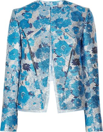 Christopher Kane Silk-blend Floral Brocade Jacket - Lyst