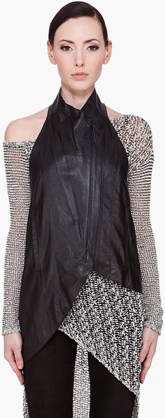 Helmut Lang Slouchy Leather Vest - Lyst