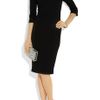 Jason Wu Contrastcollar Stretchponte Dress in Black - Lyst