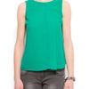 Mango Sheer Top in Green (86) - Lyst