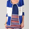 Milly Roberta Striped Cardigan in Blue (cobalt) - Lyst
