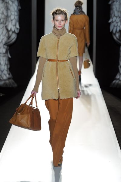Mulberry Fall 2012 Sheepskin ZipUp Jacket  in Beige - Lyst
