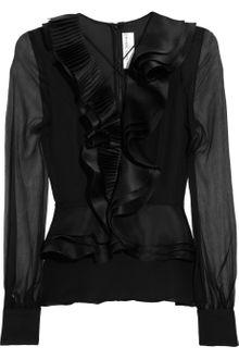 Prabal Gurung Ruffled Silk-chiffon Blouse - Lyst