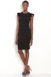 RED Valentino Embroidered Knit Dress - Lyst
