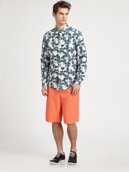 Richard Chai Irisprint Sportshirt in Blue for Men (navy) - Lyst