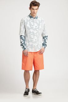 Richard Chai Relaxed Heavy Twill Shorts - Lyst