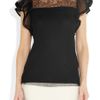 Valentino Point Desprit and Jersey Top in Black - Lyst