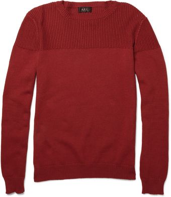  Contrast Knitted-cotton Sweater 