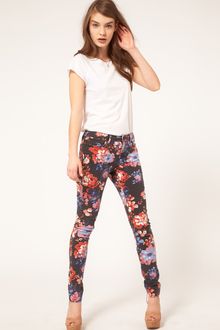Asos Asos Skinny Jeans in Floral Print - Lyst