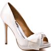 Badgley Mischka Gylda  White Satin in White - Lyst