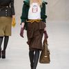 Burberry Prorsum Fall 2012  Cardigan with Oversized Collar in Bottle Green  in Green - Lyst