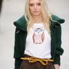 Burberry Prorsum Fall 2012  Cardigan with Oversized Collar in Bottle Green  in Green - Lyst