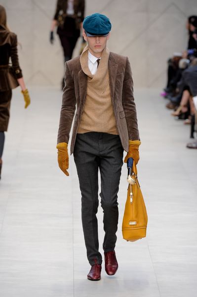 Burberry Prorsum Fall 2012 Tailored Corduroy Jacket  in Brown - Lyst