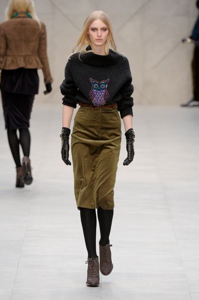 Burberry Prorsum Fall 2012 Brown Pointy Heeled LaceUp Ankle Boots in Brown - Lyst