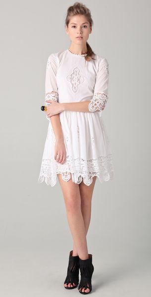 By Malene Birger Salisa Lace Trim Dress - Lyst