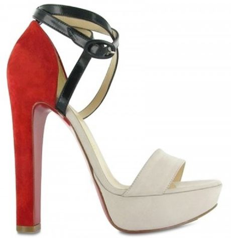 Christian Louboutin 140mm Summerissima Nubuck & Suede Sandal in Beige (nude) - Lyst