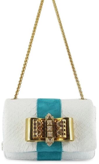 Christian Louboutin Sweet Charity Python Mat Shoulder Bag - Lyst