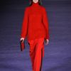 Christopher Kane Fall 2012 Long Sleeve Cable Knit Mohair Turtleneck Sweater In Red  in Red - Lyst
