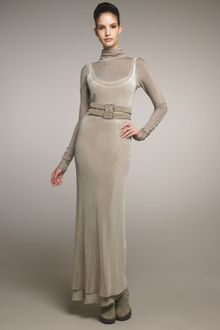 Donna Karan New York Layered Velvet Slip Dress - Lyst
