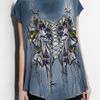Hermione De Paula Blue Tammy Silk Floral Luxe Tee in Blue - Lyst