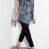 Hermione De Paula Blue Tammy Silk Floral Luxe Tee in Blue - Lyst
