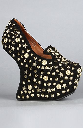 Jeffrey Campbell The Studded Blyke Shoe in Black Suede - Lyst