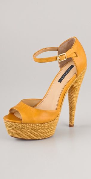 Rachel Zoe Bardot Platform Sandals in Yellow - Lyst