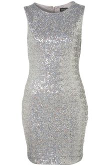 Topshop Disco Sequin Bodycon Dress - Lyst