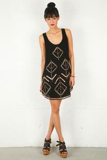 Twelfth Street by Cynthia Vincent Twelfth St. By Cynthia Vincent Leather Pallets Tank Dress in 2 Colors - Lyst