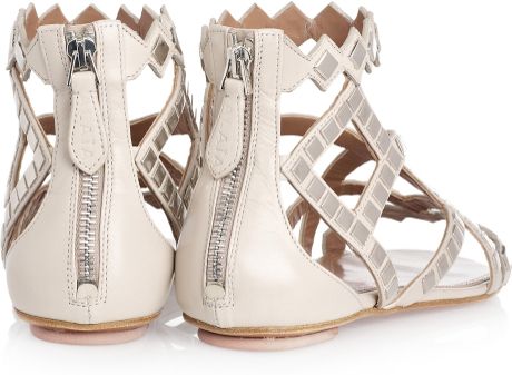 alaia silver sandals