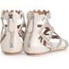 Alaïa Studded Leather Sandals in Silver - Lyst