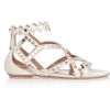 Alaïa Studded Leather Sandals in Silver - Lyst