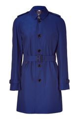 Burberry Bright Indigo Short Trench Coat