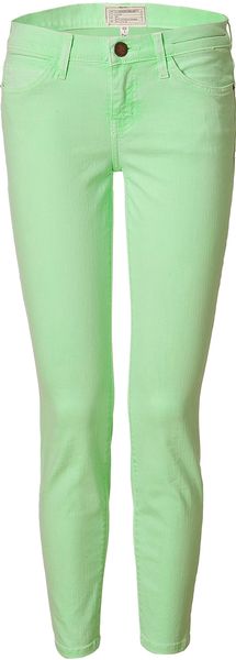 Current/Elliott Lime Green Stiletto 7/8 Jeans - Lyst