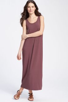 Eileen Fisher Scoop Neck Maxi Dress - Lyst