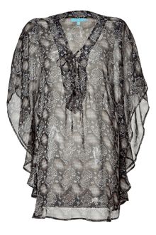 Melissa Odabash Python Print Silk Jasmine Caftan - Lyst