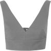 Miu Miu Cropped Cotton Top in Gray (steel) - Lyst