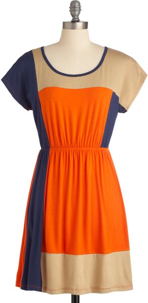 ModCloth Complementary Colorblock Dress - Lyst