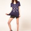 Zoe Karssen Love Cross T Shirt in Purple (navy) - Lyst