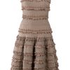 Alaïa Frill Knit Dress in Beige (nude) - Lyst
