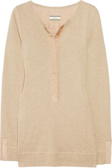 By Malene Birger Silk-trimmed Cotton Top - Lyst